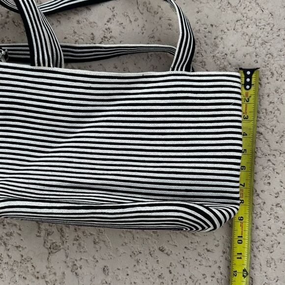 Villager by Liz Claiborne Striped Black and White Women's Tote Bag - Picture 10 of 11